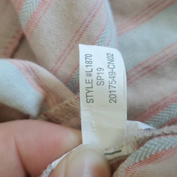 Madewell Striped Puff-Sleeve Tapered Jumpsuit Size 14 L1870 - Picture 9 of 10